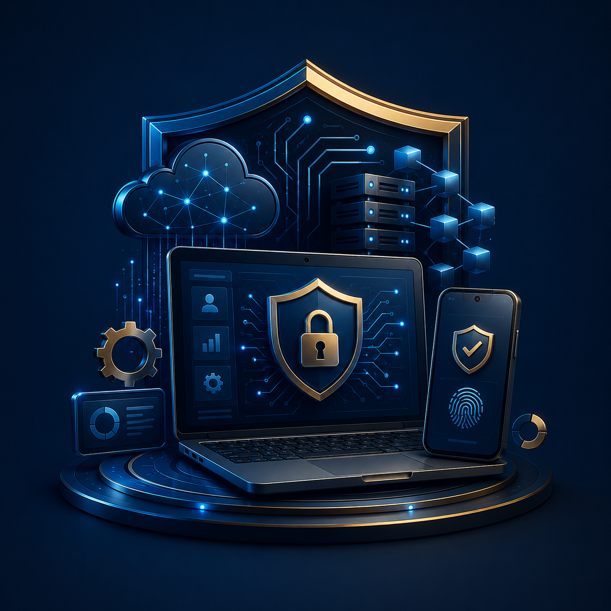 IT services laptop and mobile visual