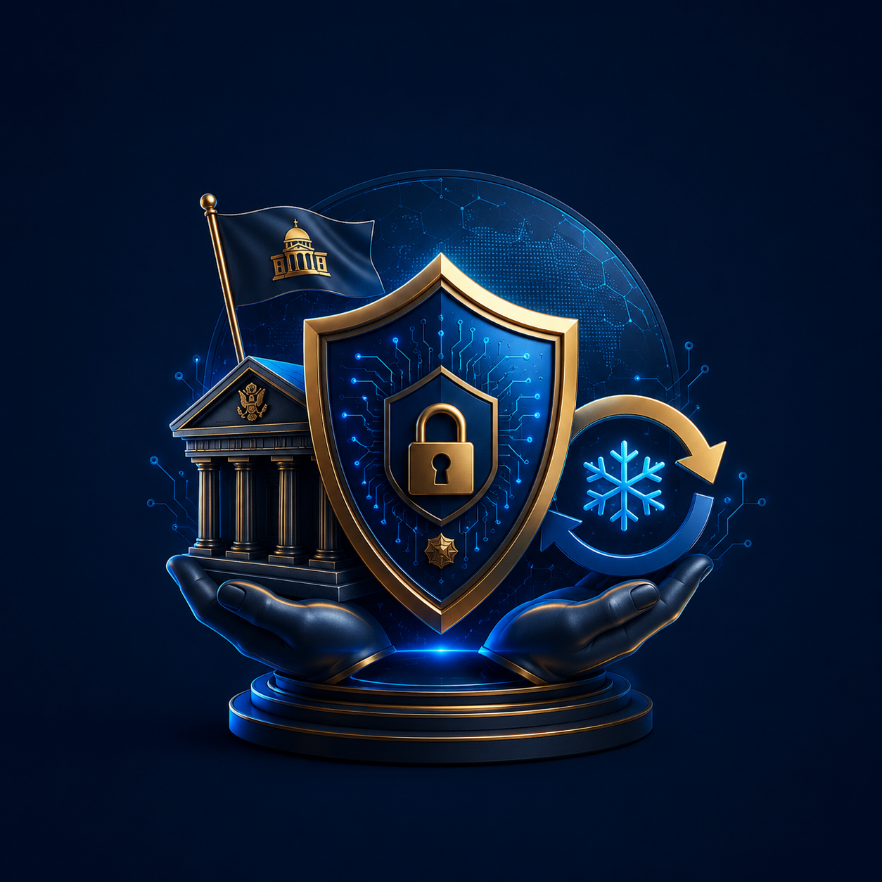 Bank account freeze and unfreeze support visual